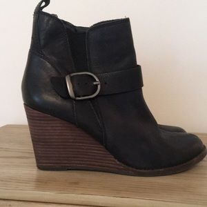 Lucky Brand wedge heel booties
